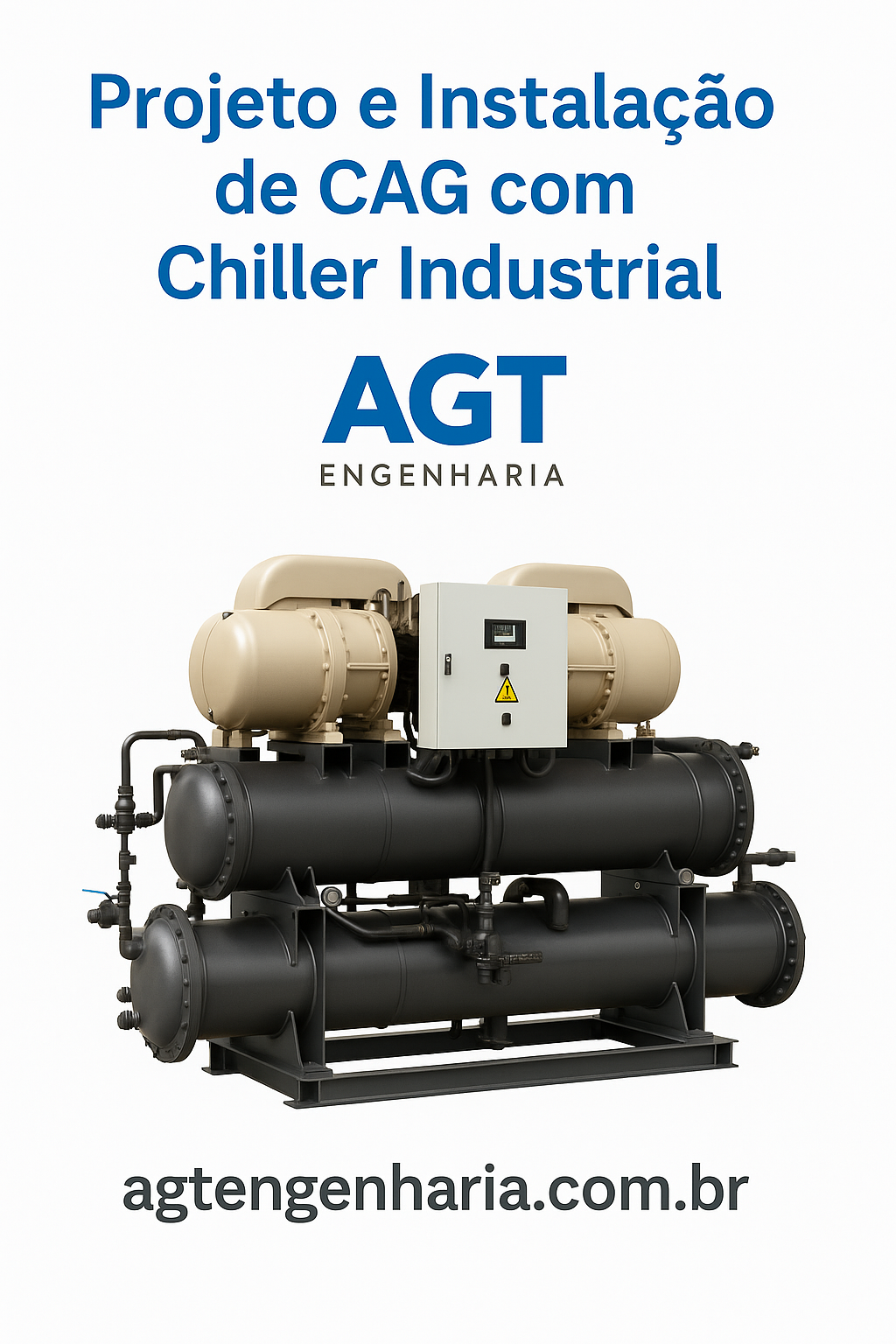 Instalação de Central de Água Gelada com chiller Hitachi – AGT Engenharia